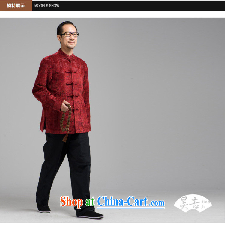 Hao, writing Spring and Autumn and the new middle-aged and older men's long-sleeved Tang jackets father Father China wind Han-red 2 XL pictures, price, brand platters! Elections are good character, the national distribution, so why buy now enjoy more preferential! Health