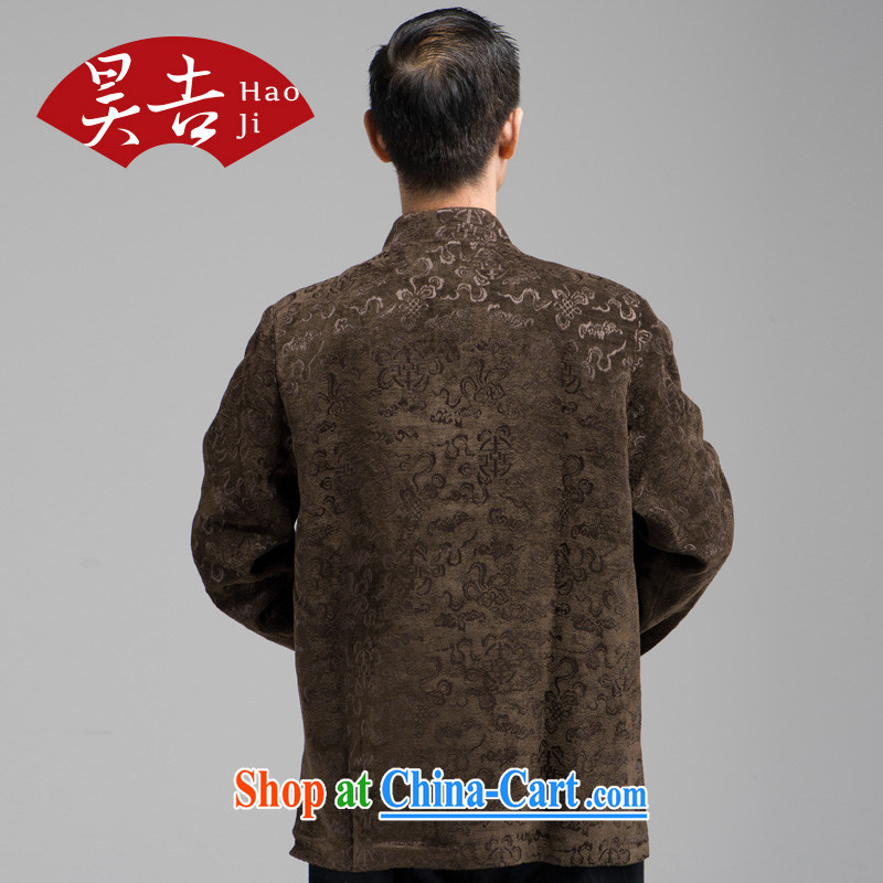 Ho auspicious cloud birthday fall 2014 installation of new, older men's long-sleeved Chinese Chinese T-shirt older persons jacket red 4XL, Ho-ji, shopping on the Internet