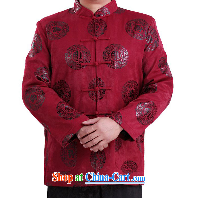 Men's spring Bok-su Tang long-sleeved T-shirt with the old Bok-su Tang jackets T-shirt ethnic wind men's spring and Chinese, for the charge-back Bok-su Tang red autumn, L_175