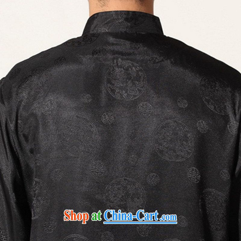 Spend the autumn and the male Chinese, for Chinese men's Tai Chi uniforms kung fu long-sleeved cardigan Kit - A black XXL, figure, and shopping on the Internet