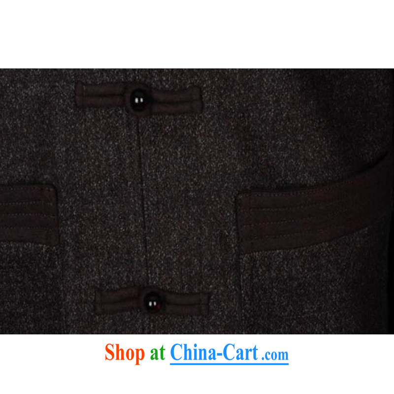 High quality Chinese male Ethnic Wind and collar wool Chinese T-shirt middle-aged and older fall/winter clothes business men Tang black XXXL/190, and mobile phone line (gesaxing), and, on-line shopping