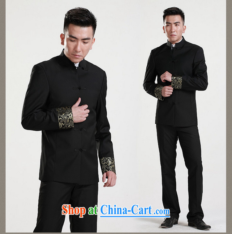 New China wind smock men cultivating graphics thin Chinese, for Chinese men's jacket Chinese business and leisure men's groom's wedding dress black XXXL pictures, price, brand platters! Elections are good character, the national distribution, so why buy now enjoy more preferential! Health