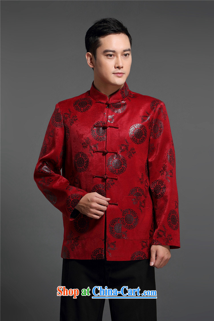 The poppy in the older men and the Chinese men's jacket jacket Chinese Disc fall arrest load larger Tang jackets men's red 185 pictures, price, brand platters! Elections are good character, the national distribution, so why buy now enjoy more preferential! Health