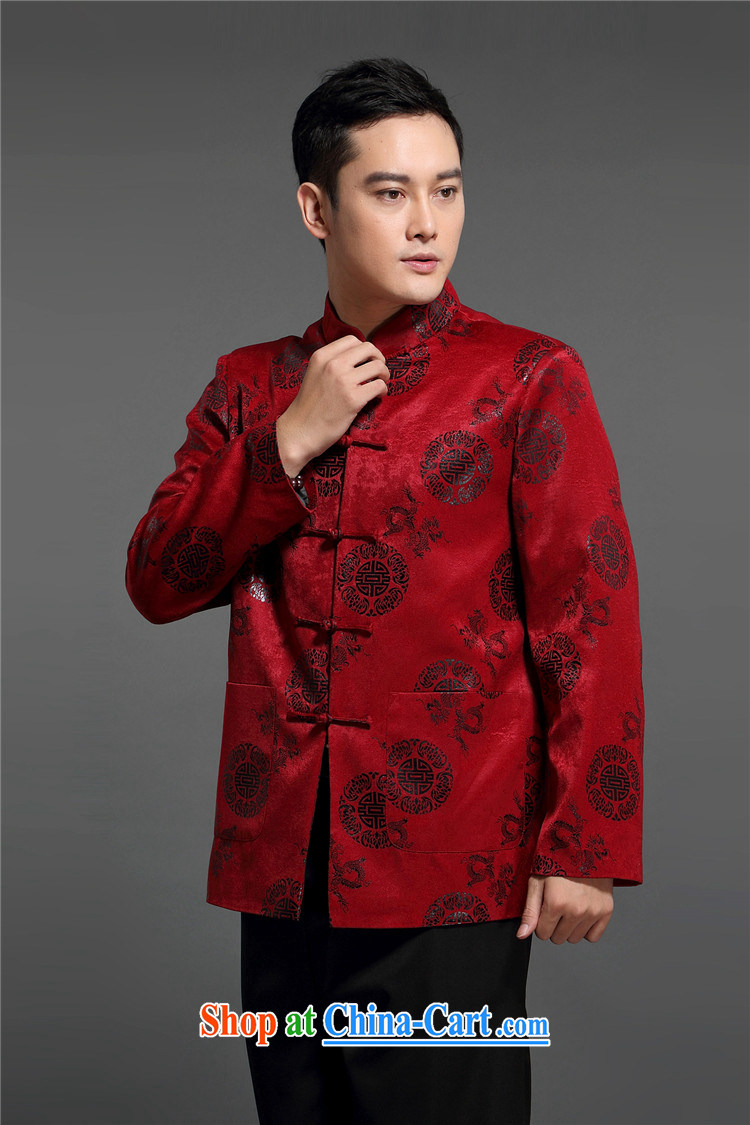 The poppy in the older men and the Chinese men's jacket jacket Chinese Disc fall arrest load larger Tang jackets men's red 185 pictures, price, brand platters! Elections are good character, the national distribution, so why buy now enjoy more preferential! Health