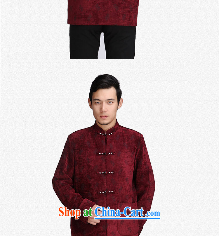 JIEYA - WOLF 2014 new Chinese men's long-sleeved men Tang jackets jacket men Tang with autumn and winter thin cotton red 165/S pictures, price, brand platters! Elections are good character, the national distribution, so why buy now enjoy more preferential! Health