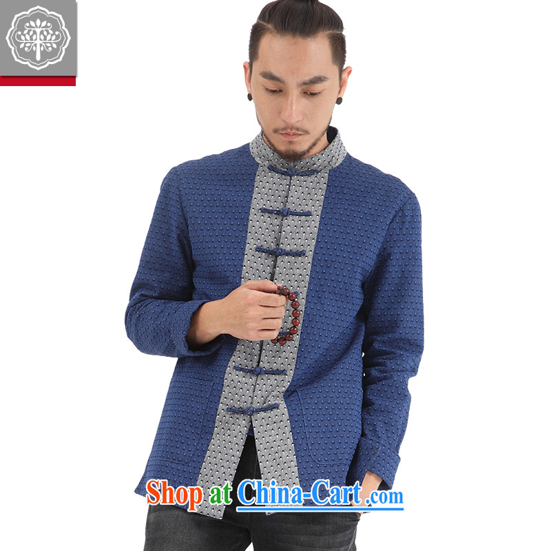 To tree Limited Edition China wind men's Chinese Long-Sleeve men's Chinese national costumes men, two-wearing jacket blue giant, tree (EYENSREE), shopping on the Internet