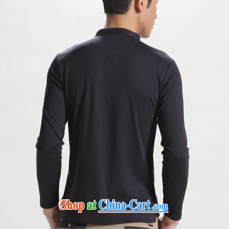 Oriental children autumn youth recreation fashion China wind men's long-sleeved Tang on the charge-back Chinese improved Han-man and ink blue 195 / 110 (XXXXL), Oriental children, shopping on the Internet