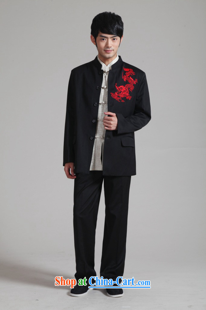 Take the male Tang fitted smock, for Korean Beauty suit autumn and winter new jacket, groom wedding dress boy - 2 red embroidery pants 3XL pictures, price, brand platters! Elections are good character, the national distribution, so why buy now enjoy more preferential! Health