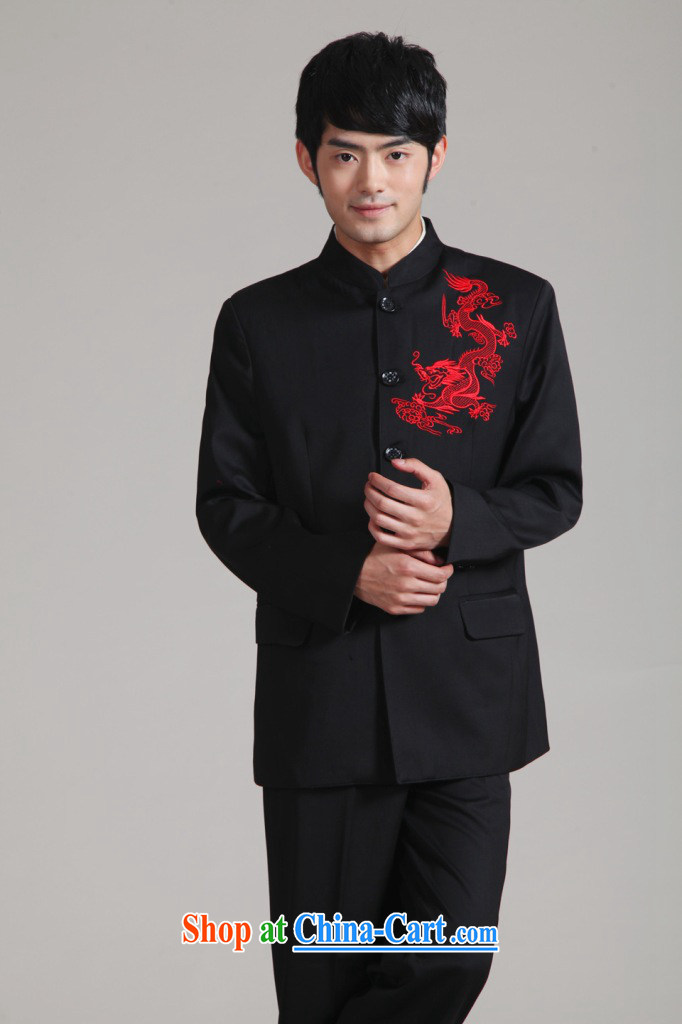 Take the male Tang fitted smock, for Korean Beauty suit autumn and winter new jacket, groom wedding dress boy - 2 red embroidery pants 3XL pictures, price, brand platters! Elections are good character, the national distribution, so why buy now enjoy more preferential! Health