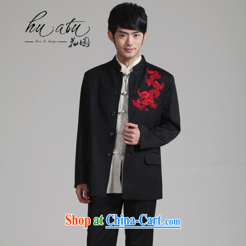 Take the male Tang replace Generalissimo, for Korean Beauty suit autumn and winter new jacket, the groom's wedding dress male - 2 red embroidery pants 3XL, spend figure, shopping on the Internet