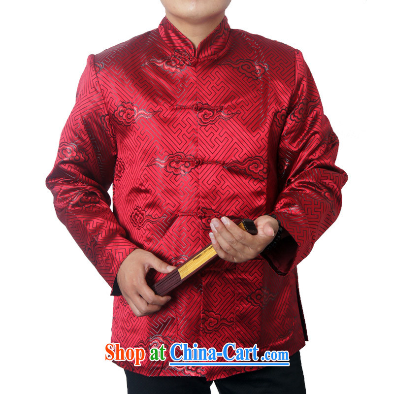 Spring and Autumn and new, older women and men in taxi for couples with a leading Chinese Birthday Golden Chinese T-shirt long-sleeved jacket 1221 men, red 190, the British Mr Rafael Hui (sureyou), shopping on the Internet