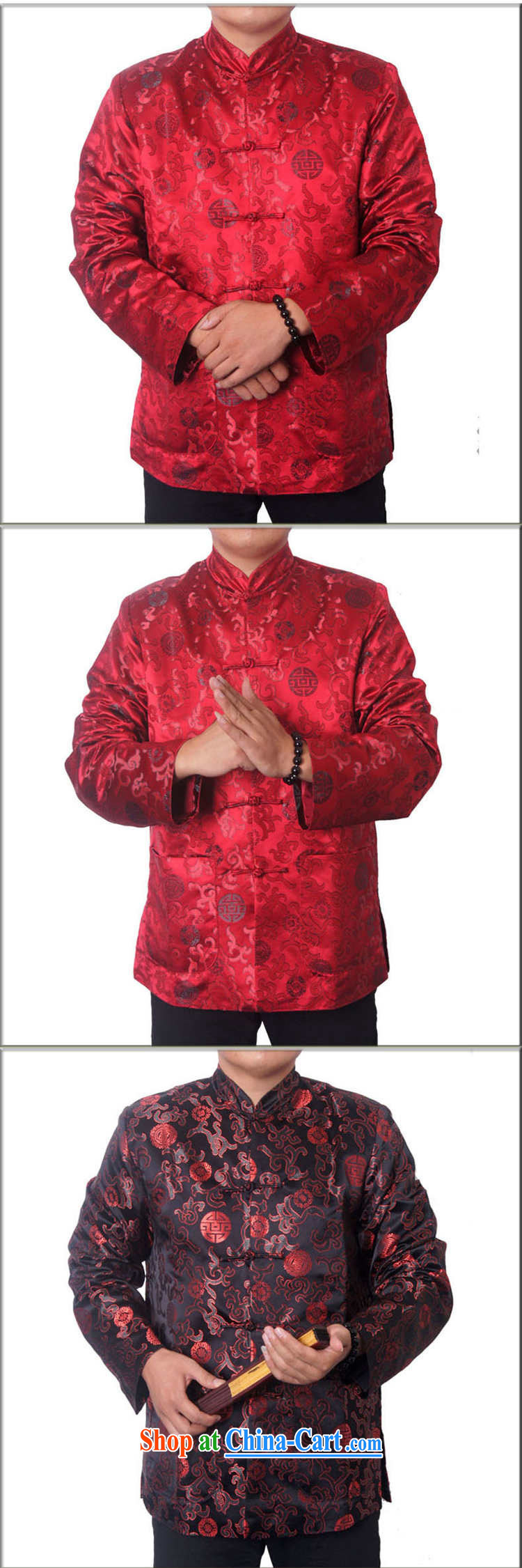 Spring and Autumn and new Tang replace older women and men in taxi for couples with a leading Chinese Birthday Golden Chinese T-shirt long-sleeved jacket 1365 dark red male, 185 pictures, price, brand platters! Elections are good character, the national distribution, so why buy now enjoy more preferential! Health