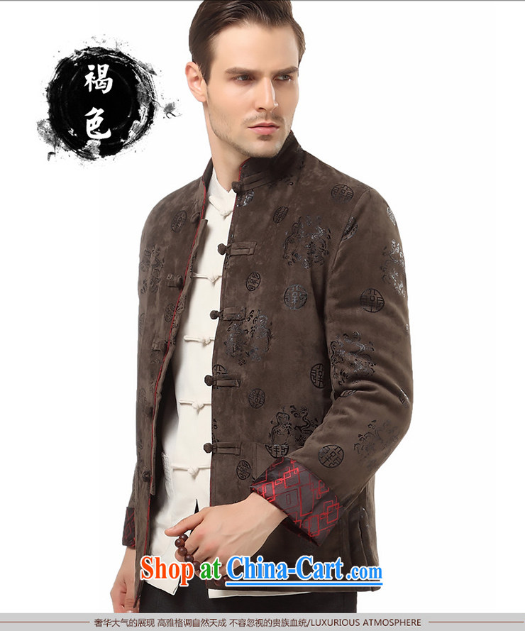 The brand's winter clothing China wind men's Tang with thick quilted coat, older men's jackets men's Chinese Ethnic Wind father replace cotton suit brown XXXL pictures, price, brand platters! Elections are good character, the national distribution, so why buy now enjoy more preferential! Health