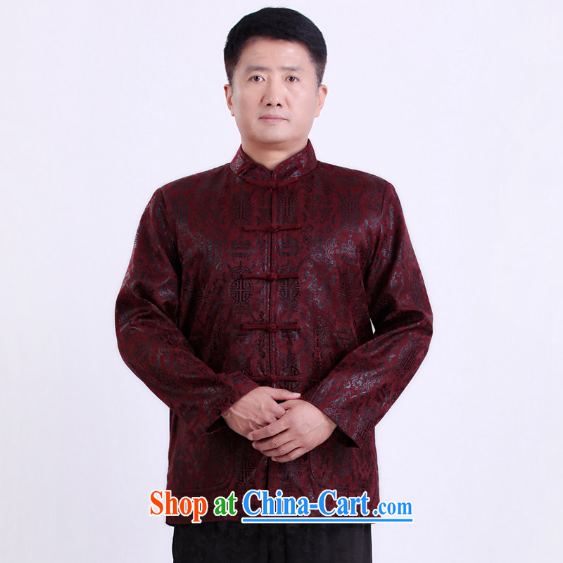 The Dili, Mr Rafael Hui, autumn and winter, new Chinese men and the older Chinese T-shirt Chinese men and replace the Life clothing Happy Birthday Gift 13,135 165 purple/cotton, in Dili, Mr Rafael Hui Kai, shopping on the Internet