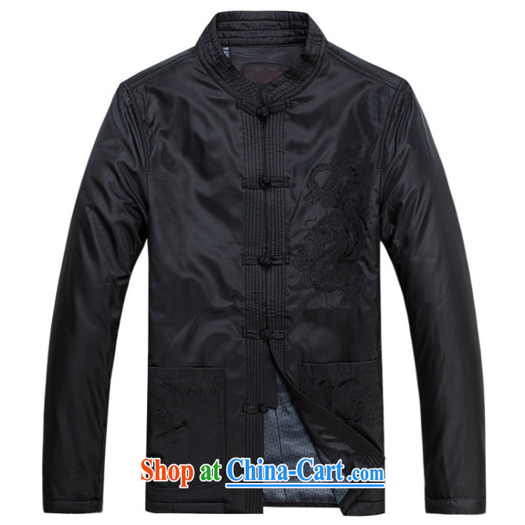 Her cabinet this new, older men's autumn and winter clothing Tang jackets large, relaxed and comfortable father T-shirt Ethnic Wind leisure jacket embroidered dragon-buckle clothing black 4XL pictures, price, brand platters! Elections are good character, the national distribution, so why buy now enjoy more preferential! Health