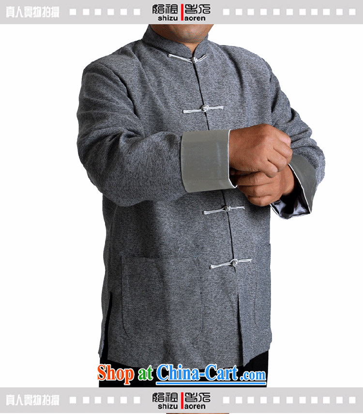 Adam 15 elderly fall and winter, older men the blended leisure Tang with his father's pure color collar jacket T 0308 gray 185, pictures, price, brand platters! Elections are good character, the national distribution, so why buy now enjoy more preferential! Health