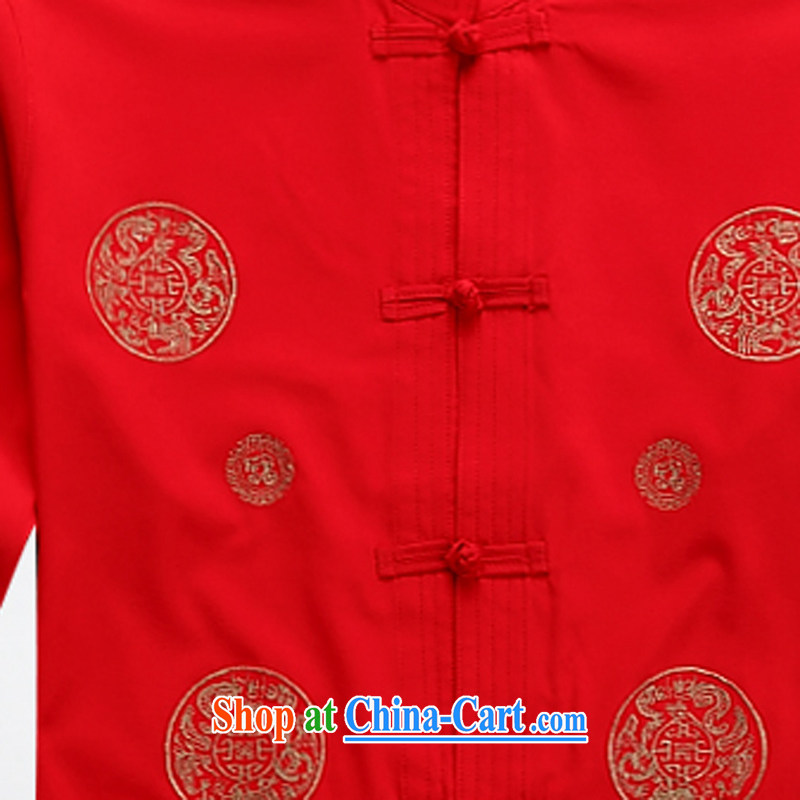 Hi concentric 2015 New Tang is in the Men's old men Tang replacing old life clothing long-sleeved Tang jackets red XXXL, concentricity, and shopping on the Internet