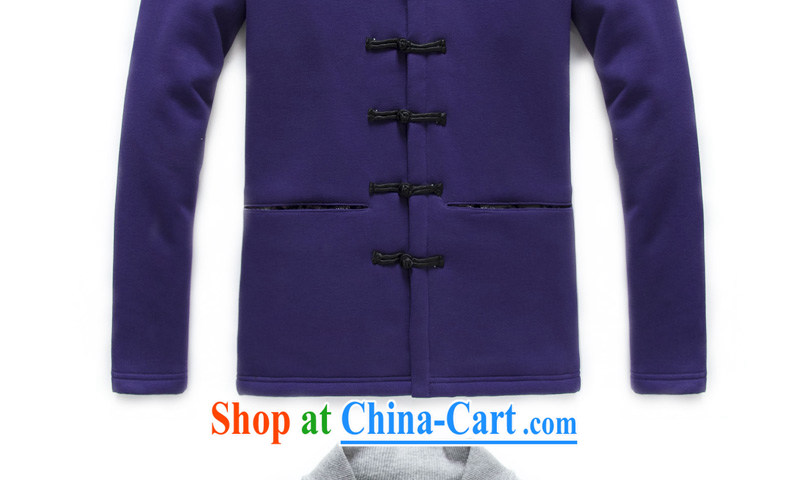 Oriental children fall and winter with men the lint-free cloth long-sleeved Chinese men's jacket youth modern Chinese style Leisure improved Han-load of Chinese national costumes, beauty-jacket Orchid purple 190/110, XXXXL) pictures, price, brand platters! Elections are good character, the national distribution, so why buy now enjoy more preferential! Health