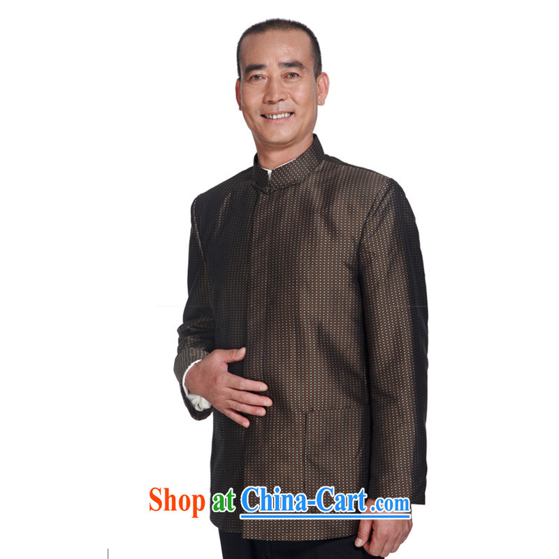Wood is really the 2015 spring new men, new Chinese Tang on the T-shirt jacket 80,514 09 coffee-colored XXXL, wood really has, online shopping