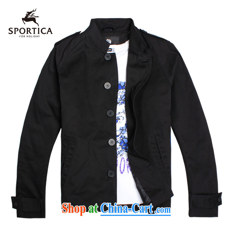 The Emperor card (SPORTICA) thick high-density combed cotton double jacket men's jacket thin 272,721 black XL, The Emperor card (SPORTICA), shopping on the Internet