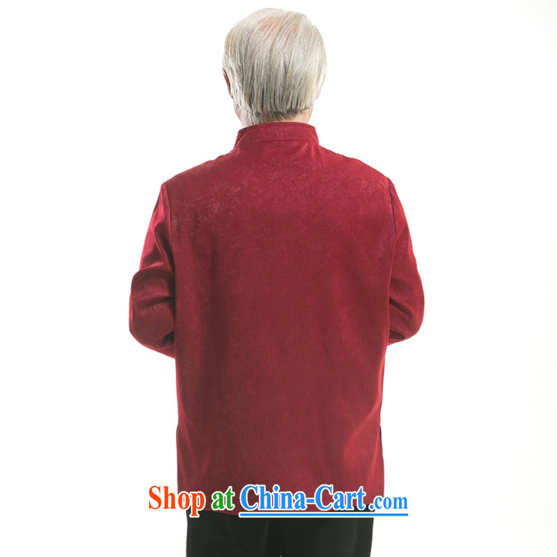 The autumn and winter clothing new, older men's long-sleeved Tang jackets father Father China wind, served high gift wine red XXXL/190, and mobile phone line (gesaxing), and, on-line shopping