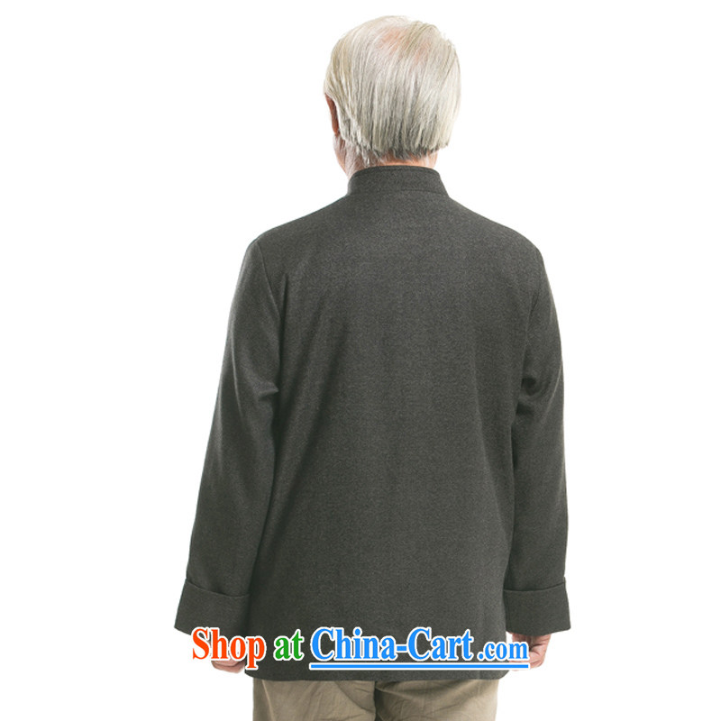 New autumn and winter, older upscale men and a solid color Tang jackets wool blend, in older clothing and refined, for the charge-back wool blend the older Chinese, dark gray XXXL/190, and mobile phone line (gesaxing), and, on-line shopping