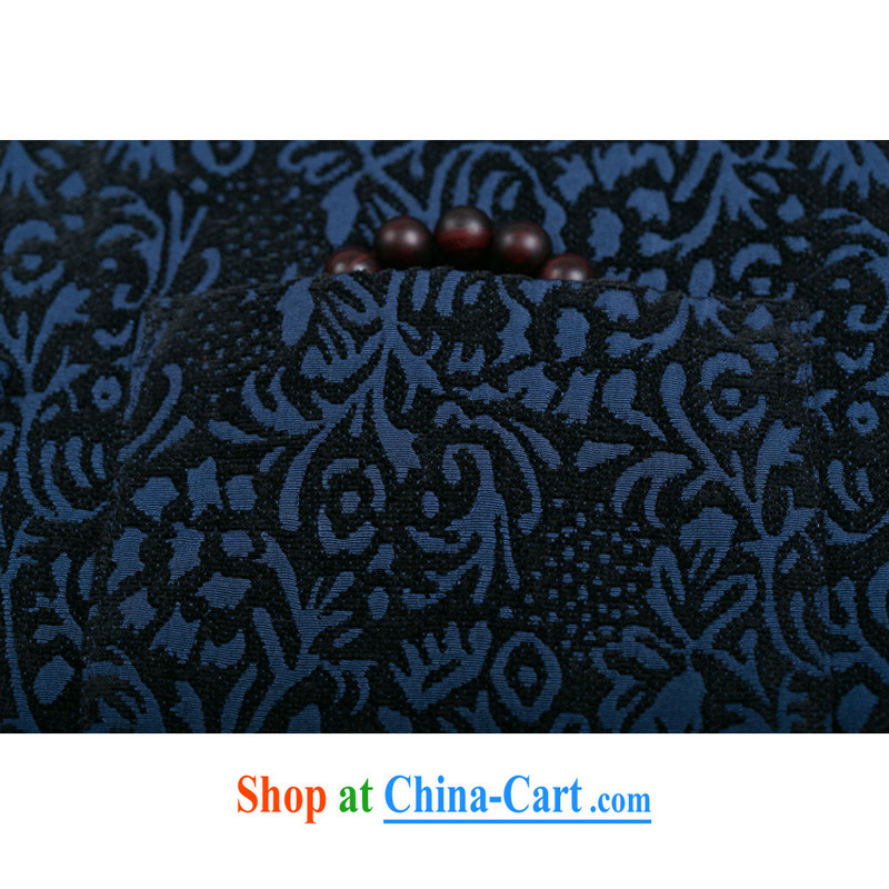 Fall/Winter new upscale jacquard long-sleeved Tang jackets National wind in older, leading the charge-back long-sleeved Tang jackets high quality jacquard snow Tang with his father with Royal Blue, Autumn XXXL/190, and mobile phone line (gesaxing), and, o