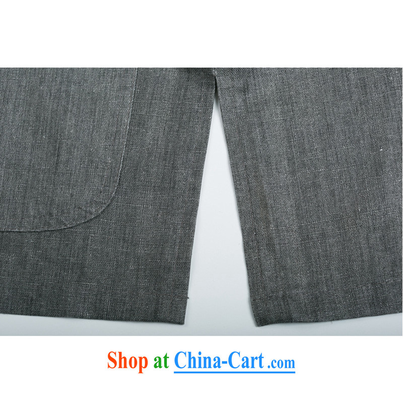 F In 0722 elderly fall and winter cotton the Chinese men's long-sleeved Tang jackets Chinese men, for the charge-back linen father with dark gray XXXL/190, and mobile phone line (gesaxing), and, on-line shopping
