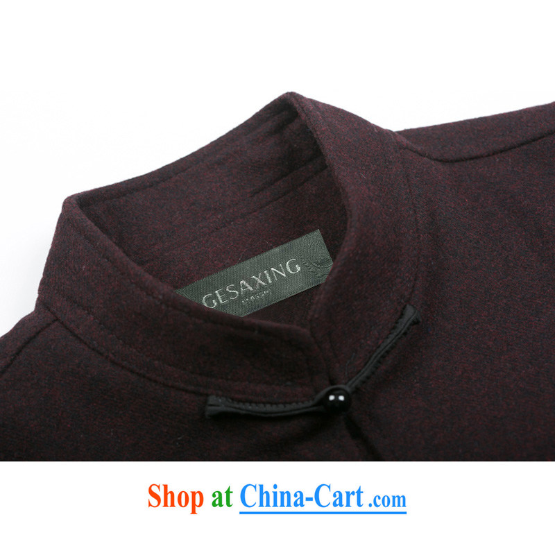 F 0735 men's long-sleeved Chinese men and elderly people in blended wool men's autumn and winter T-shirt Chinese, for relaxing hair? Tang jackets dark gray XXXL/190, and mobile phone line (gesaxing), and, on-line shopping