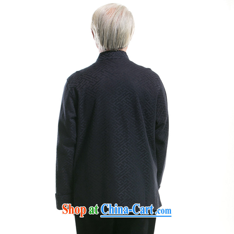 F 0770 autumn and winter in good old man Tang jackets cotton older clothing pull cuff Tang fitted T-shirt blue XXXL/190, and mobile phone line (gesaxing), and, on-line shopping