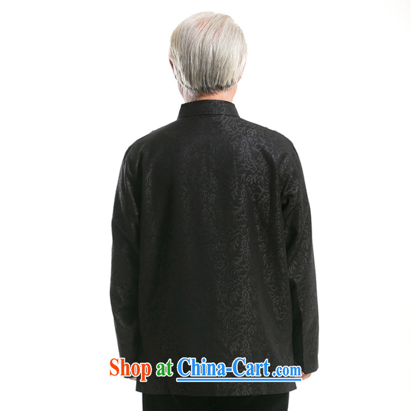 F 0799 new men's cotton long-sleeved winter home Tang/older Chinese leisure shirt jacket National Black XXXL/190, and mobile phone line (gesaxing), and, on-line shopping