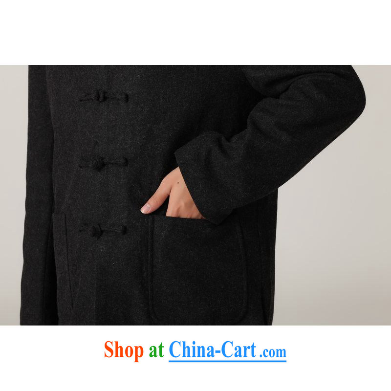 Miss Au King contributed men Tang with long-sleeved T-shirt and smock, for national wind, served black Tang jackets - 3 black XXXL, an Jing, shopping on the Internet