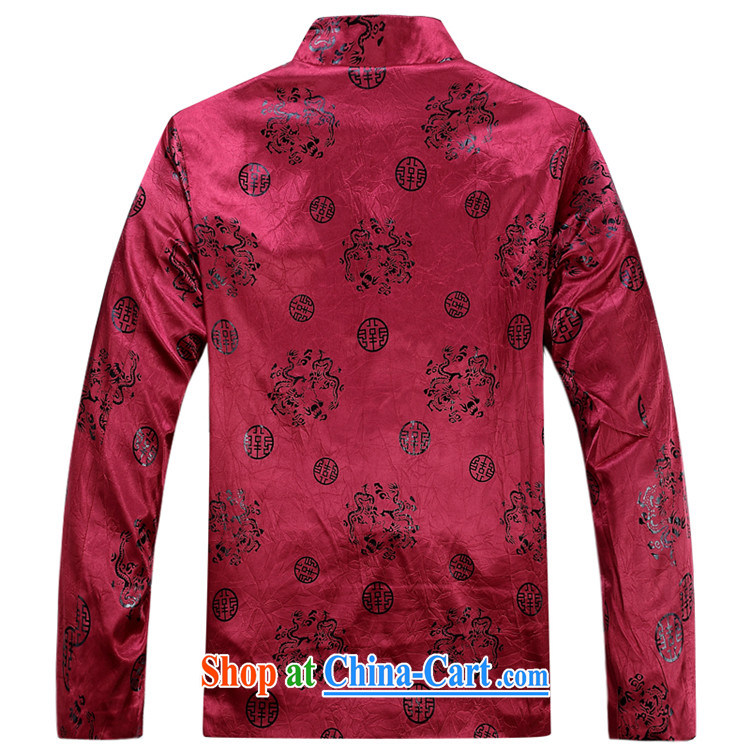Princess Selina CHOW in China wind-buckle Tang fitted T-shirt men's autumn 2015 the Tang jackets T-shirt, older men's father is long-sleeved Chinese T-shirt men's red XXXL pictures, price, brand platters! Elections are good character, the national distribution, so why buy now enjoy more preferential! Health