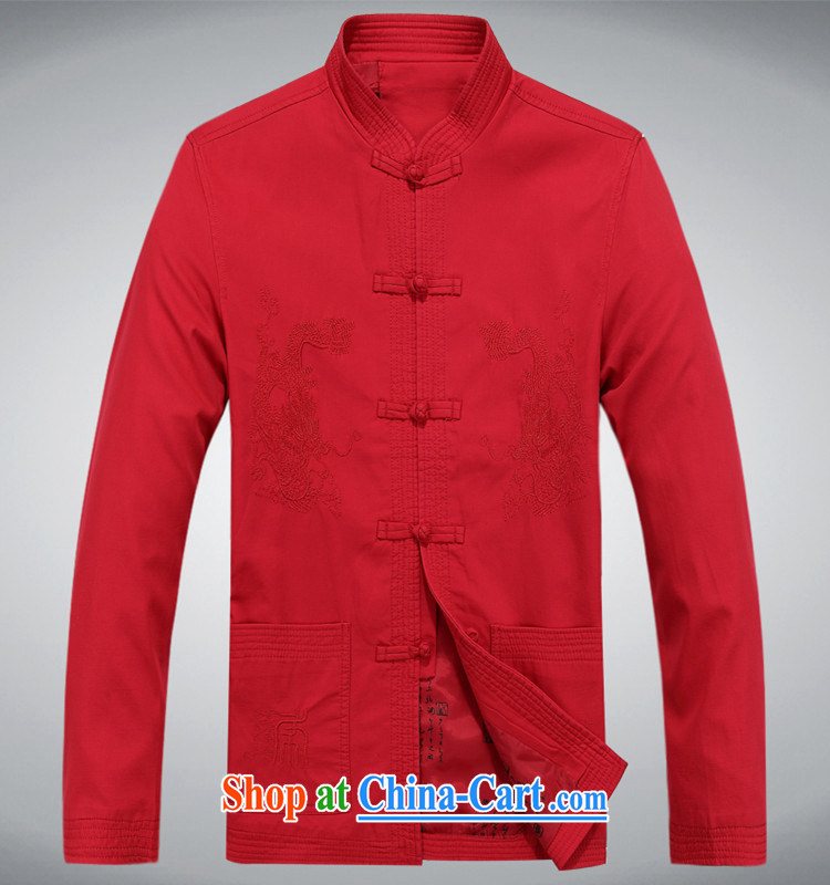 Chinese men and long-sleeved T-shirt the life jacket, the Tang mounted 2014 autumn loaded men Tang with thick long-sleeved T-shirt, ethnic wind Male Red L pictures, price, brand platters! Elections are good character, the national distribution, so why buy now enjoy more preferential! Health