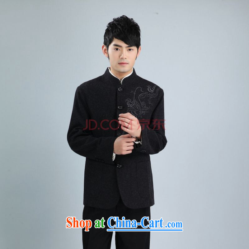 The frequency and smock jacket and collar wool? Tang jackets men Tang with long-sleeved jacket black 3 XL, the bandwidth, and shopping on the Internet