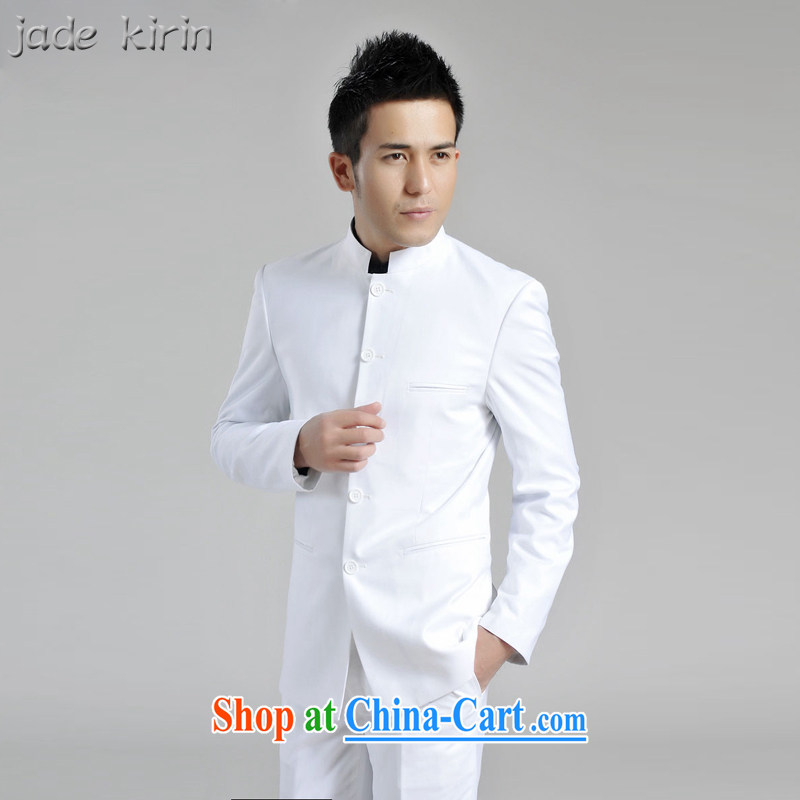 New smock male and, for Chinese people wore white jacket men's beauty retro suit package China wind ZS 120,102 white 180/XXL/pants 33, jade kirin, shopping on the Internet