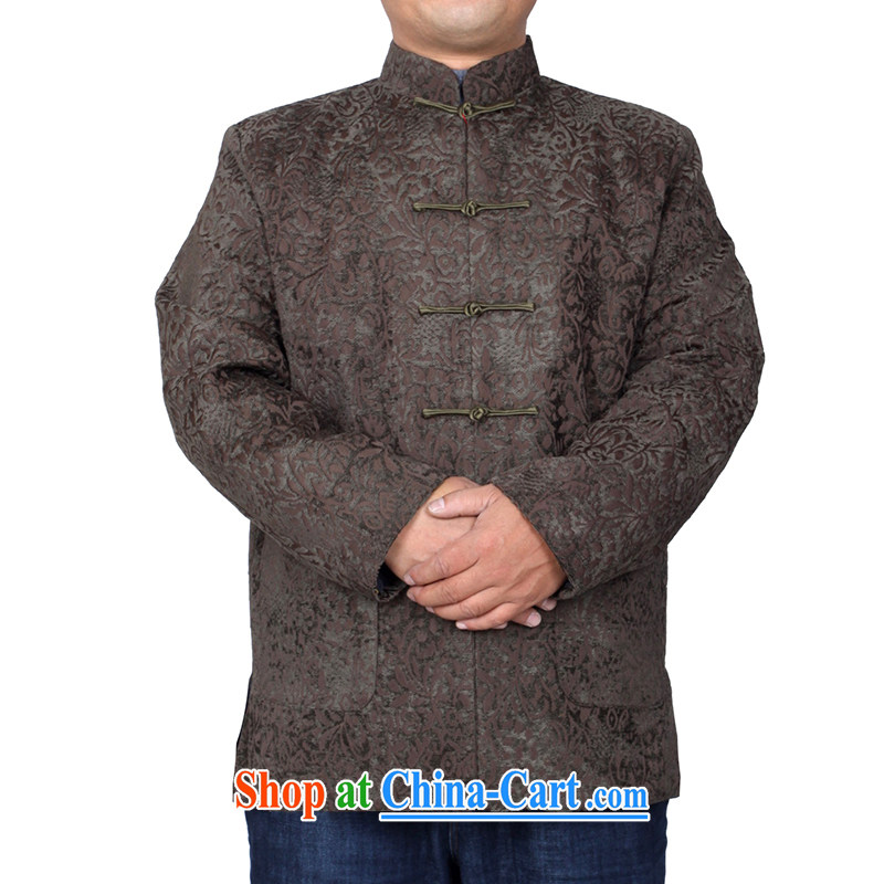 Adam 15 elderly spring new men's long-sleeved Tang jackets high quality Chinese male S S 1457 1457 green tea color 190