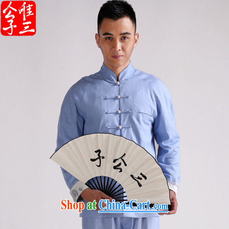 Only 3 Chinese wind Banyan retreat Chinese men and linen Chinese jacket men's leisure Nepal meditation national costumes and army green movement (XXL), only 3, on-line shopping