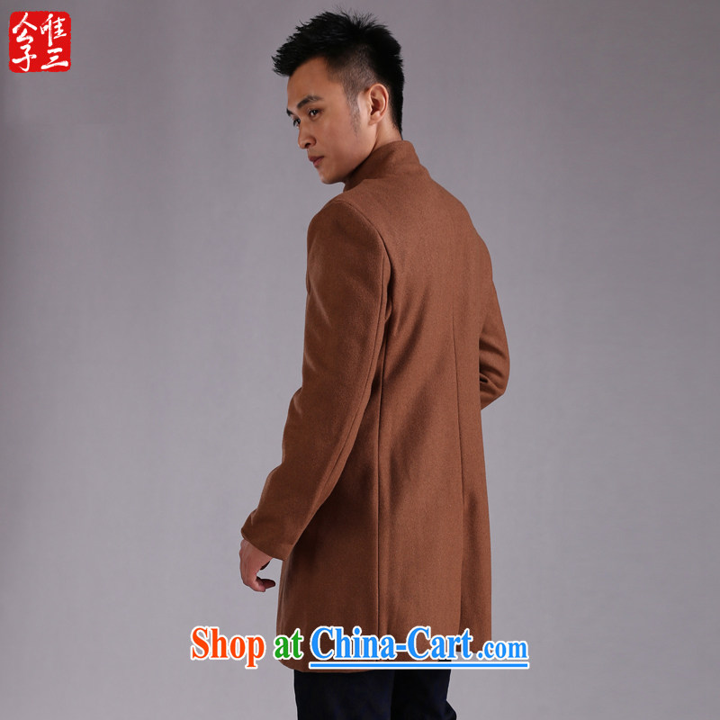 Only 3 Chinese wind no wind jacket, collar wool coat is the improved Chinese Chinese jacket men's National Autumn Black Movement (XXL), only 3, online shopping