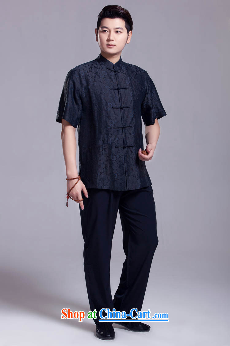 Blue MR NGAN KAM-CHUEN (men's short-sleeved Tang replace summer older sauna silk shirt incense cloud yarn silk shirt such as the 165 /92 (L) pictures, price, brand platters! Elections are good character, the national distribution, so why buy now enjoy more preferential! Health