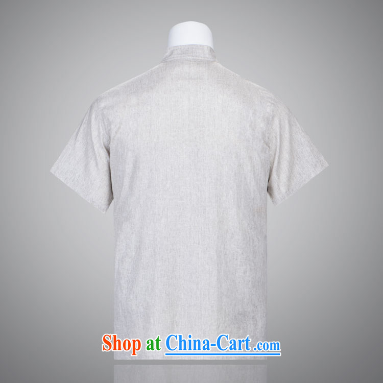 Jinhua upscale men's cotton the Chinese summer short-sleeve hand-buckle older Chinese summer shirt beige 165/84 (L) pictures, price, brand platters! Elections are good character, the national distribution, so why buy now enjoy more preferential! Health