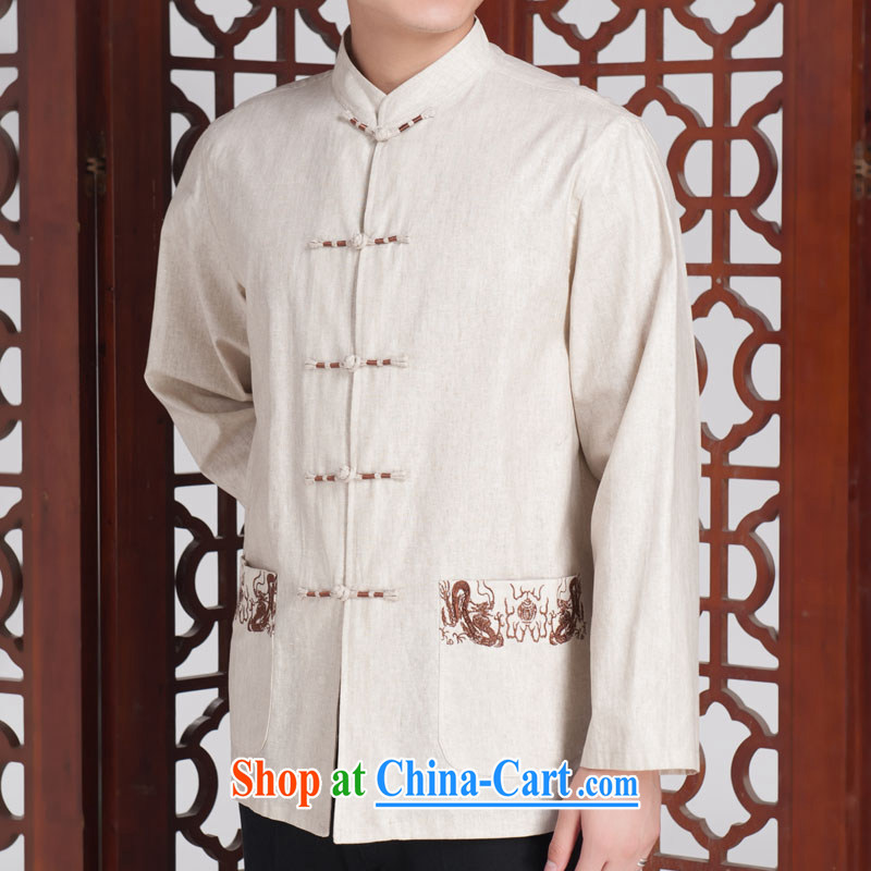 The Jinhua older Chinese Chinese men long-sleeved fall short with the solid T-Shirt Fit cotton linen dark gray 180/96 (XXXL) pictures, price, brand platters! Elections are good character, the national distribution, so why buy now enjoy more preferential! Health
