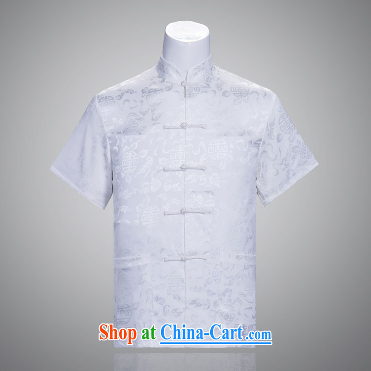 Sang-hee-man Chinese summer short-sleeved, older Chinese Chinese clothing silk Chinese Father's Day Gift red 185/104 A (XXXXL) pictures, price, brand platters! Elections are good character, the national distribution, so why buy now enjoy more preferential! Health