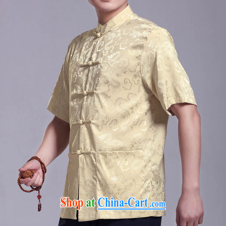 Dragon Chinese men and a short-sleeved summer, older Chinese national costumes silk-tie China wind silver 190 / 108 (XXXXL) pictures, price, brand platters! Elections are good character, the national distribution, so why buy now enjoy more preferential! Health