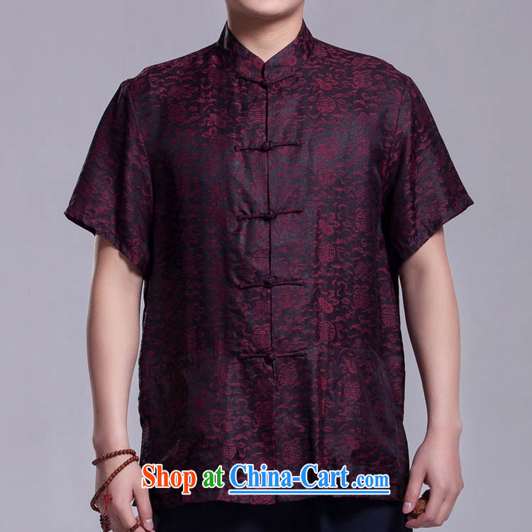 Eric Li Zhu Qingsheng male Chinese summer short-sleeved fragrant cloud yarn silk shirts, older upscale Chinese Dress such as the 185/104, XXXL) pictures, price, brand platters! Elections are good character, the national distribution, so why buy now enjoy more preferential! Health