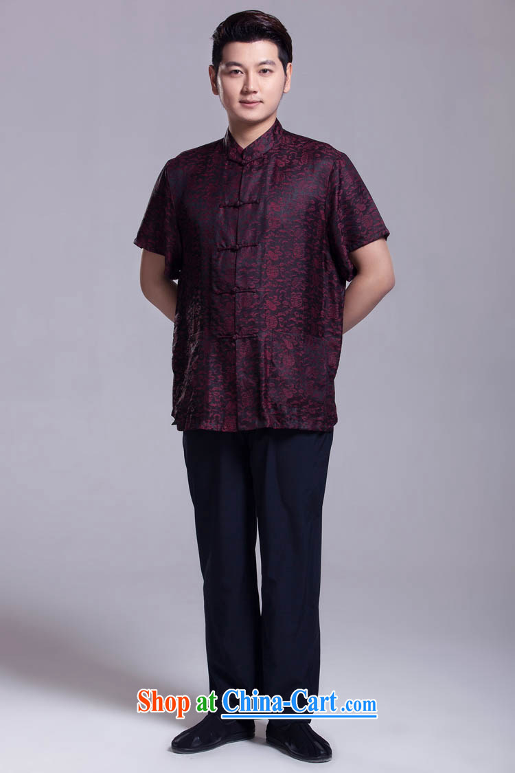 Eric Li Zhu Qingsheng male Chinese summer short-sleeved fragrant cloud yarn silk shirts, older upscale Chinese Dress such as the 185/104, XXXL) pictures, price, brand platters! Elections are good character, the national distribution, so why buy now enjoy more preferential! Health