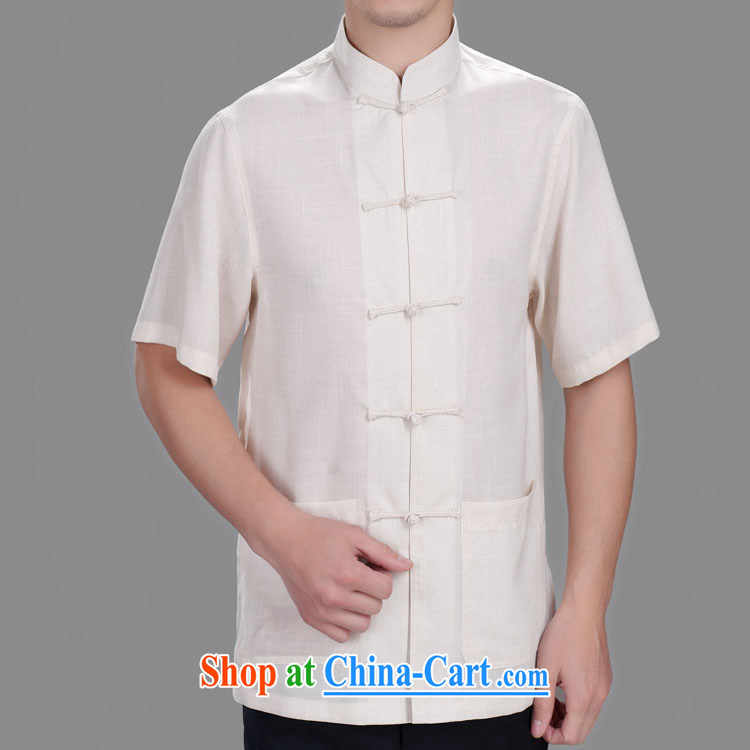 solid-colored Chinese men and cotton the short-sleeved summer, older Chinese wind jacket lightweight and comfortable summer the mandatory yellow 175/92 (XL) pictures, price, brand platters! Elections are good character, the national distribution, so why buy now enjoy more preferential! Health