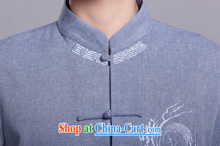 Yiu-Kowloon Chinese men and summer short-sleeved shirts, older Chinese Dress upscale cotton Ma T-shirt hand-tie light blue 185/104, XXXXL) pictures, price, brand platters! Elections are good character, the national distribution, so why buy now enjoy more preferential! Health