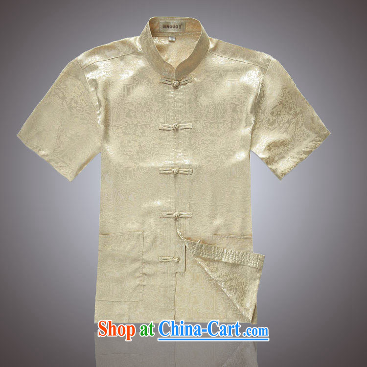 The River During the Qingming Festival men Tang replace summer T-shirt silk Tang on short-sleeved, elderly father red 190/108 A (XXXXL) pictures, price, brand platters! Elections are good character, the national distribution, so why buy now enjoy more preferential! Health