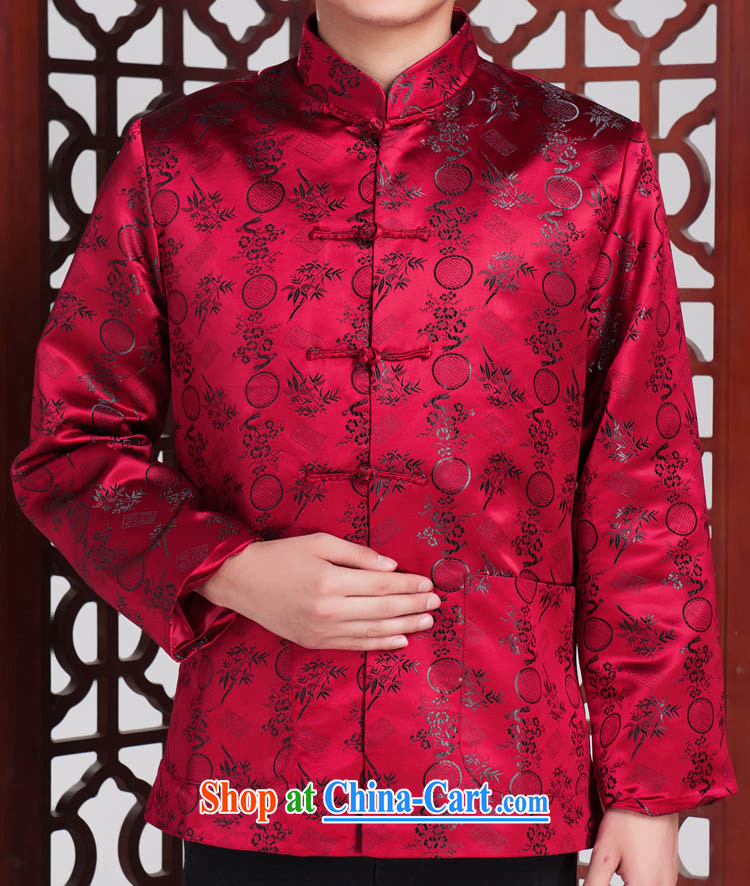 The bamboo Man Tang in brocade coverlets elderly long-sleeved Tang with autumn and winter red 185/100, XXL) pictures, price, brand platters! Elections are good character, the national distribution, so why buy now enjoy more preferential! Health